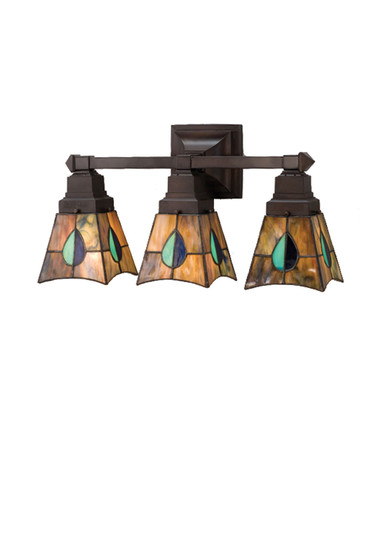 Mackintosh Leaf Three Light Wall Sconce in Green/Blue Aqua/Green Purple/Blue (57|31231)