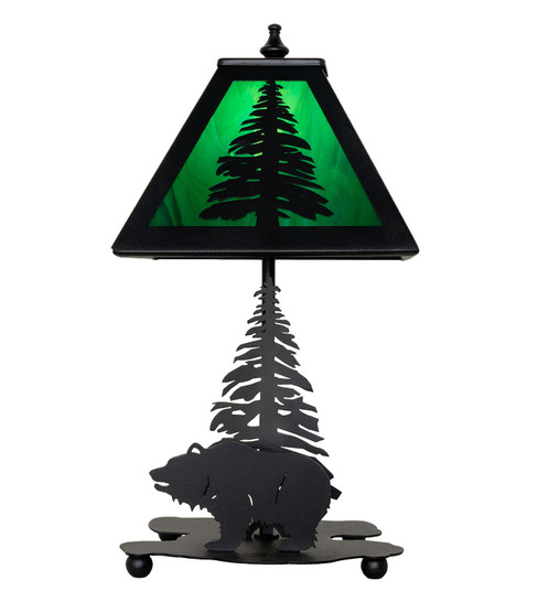 Lone Grizzly Bear One Light Table Lamp in Wrought Iron (57|28313)
