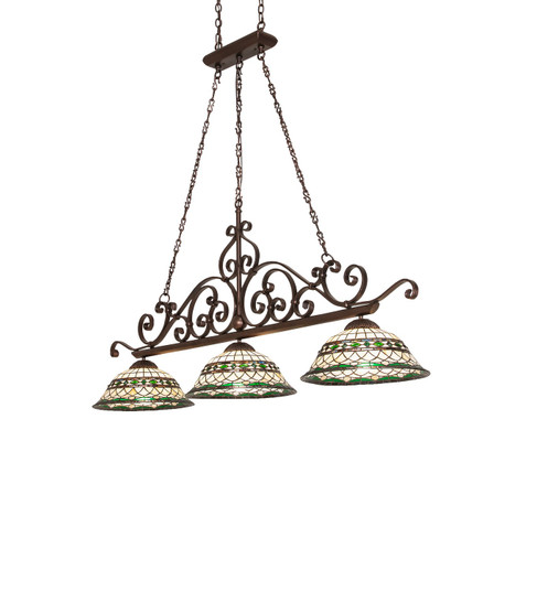 Tiffany Roman Three Light Island Pendant in Mahogany Bronze (57|260055)