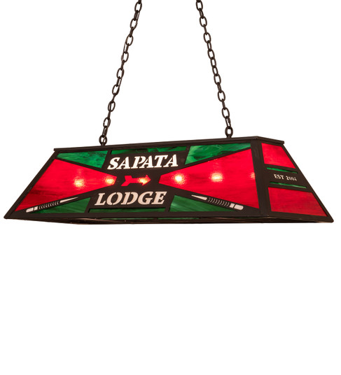 Personalized Six Light Pendant in Costello Black (57|251093)