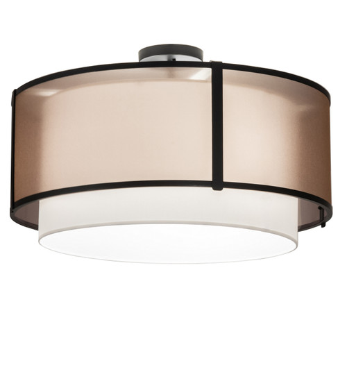 Cilindro Three Light Semi-Flushmount in Flat Black (57|249042)