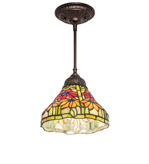 Tiffany Poinsettia One Light Pendant in Mahogany Bronze (57|248597)