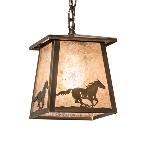 Running Horses One Light Pendant in Antique Copper (57|247428)