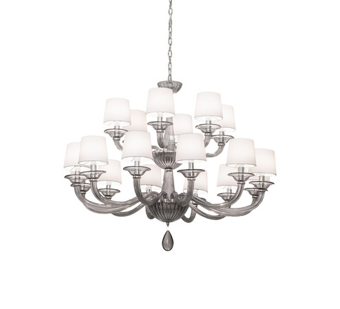 Murano Almaden LED Chandelier in Smoked Glass/Polished Nickel (57|245498)