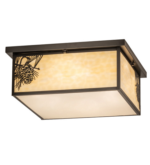 Hyde Park Six Light Flushmount in Craftsman Brown (57|242031)