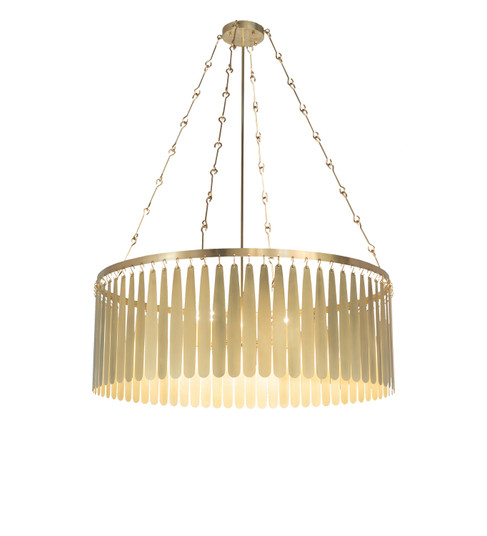 Gibson Eight Light Chandelier in Brushed/Waxed Brass (57|240187)
