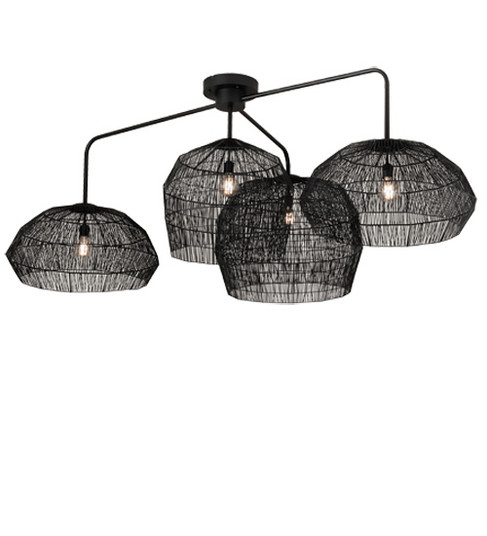 Hacienda LED Chandelier in Textured Black (57|235454)