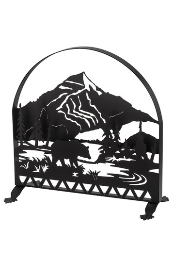 Bear Creek Fireplace Screen in Black Metal (57|23434)