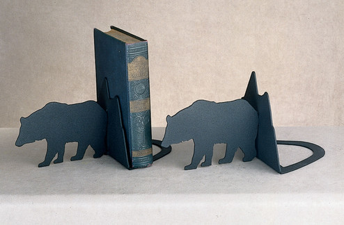 Lone Bear Bookends in Textured Black (57|23404)