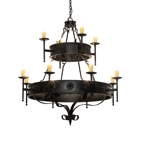 Lorenzo 12 Light Chandelier in Oxidized Steel (57|232109)