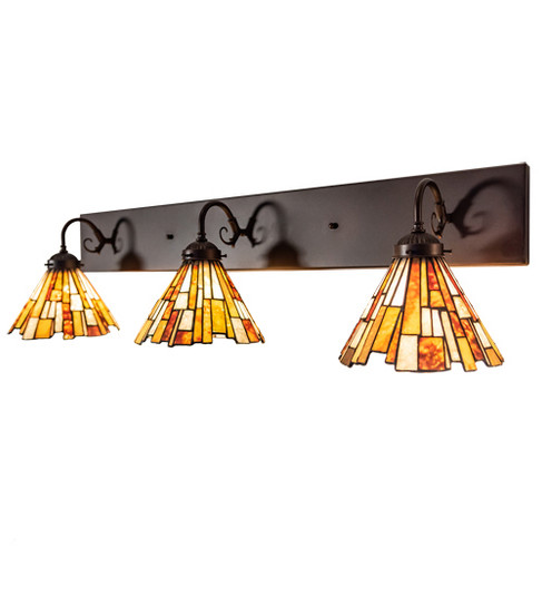 Delta Three Light Vanity in Mahogany Bronze (57|231033)