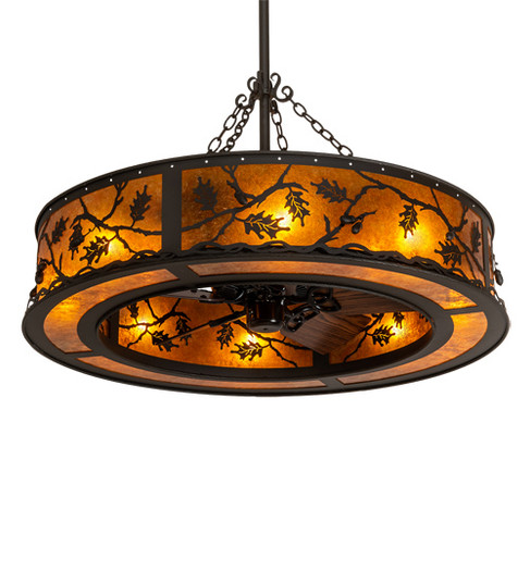 Oak Leaf & Acorn Eight Light Chandel-Air in Oil Rubbed Bronze (57|227403)