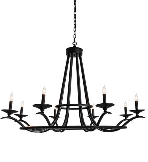 Octavia Eight Light Chandelier in Blackwash (57|225442)