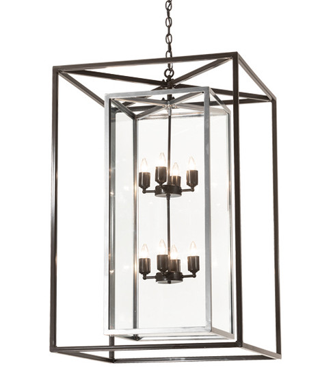 Kitzi Box Eight Light Pendant in Timeless Bronze/Extreme Chrome (57|215083)