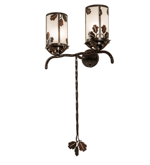 Blue Oak Two Light Wall Sconce in Hanna Copper And Cimarron Bronze (57|213253)