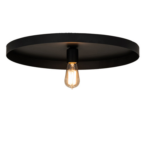 Alva Cap One Light Flushmount in Black Metal (57|210334)