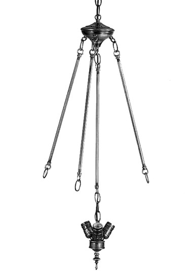 Inverted Pendant Hardware Three Light Clstr Invert in French Bronzed (57|20515)