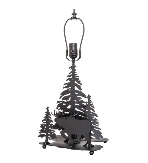 Moose On The Loose Two Light Table Base in Black Metal (57|20501)