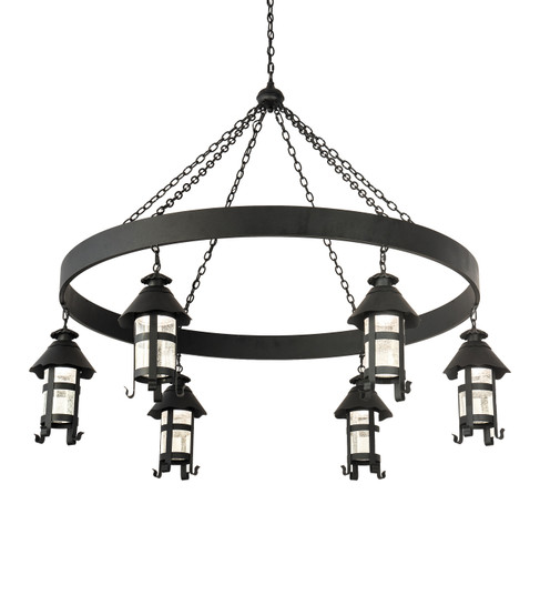 Rutland Six Light Chandelier in Textured Black (57|202211)