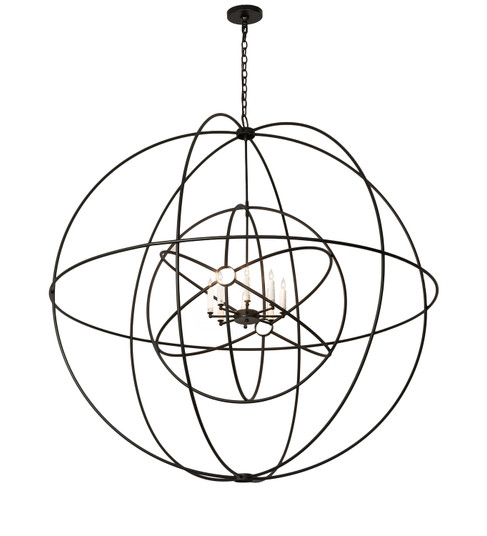 Atom Enerjisi Eight Light Chandelier in Black Metal (57|202102)