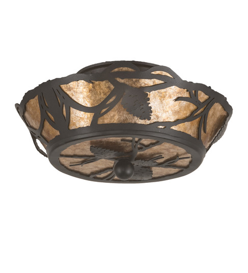 Whispering Pines Two Light Flushmount in Textured Black (57|199593)