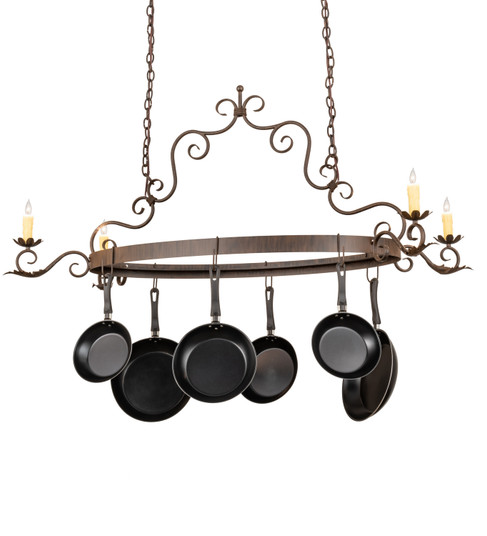 Elara Four Light Pot Rack in Classic Rust (57|199192)