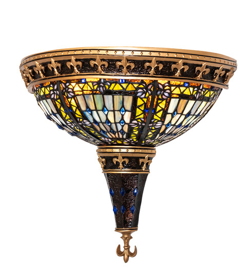 Fleur-De-Lis Two Light Wall Sconce in Mahogany Bronze (57|19819)