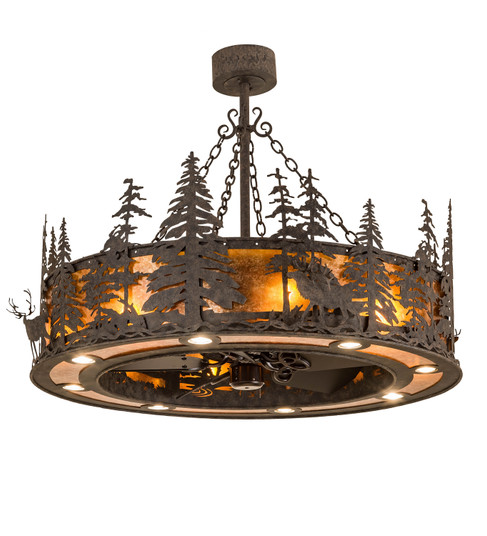 Elk At Dusk 16 Light Chandel-Air in Black Metal (57|197904)