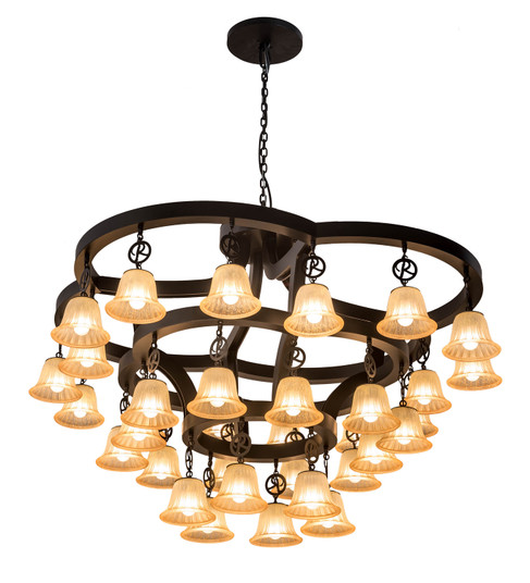 Cretella 34 Light Chandelier in Solar Black (57|197782)