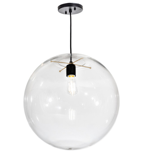 Bola One Light Pendant in Textured Black/Champagne Metallic (57|195612)