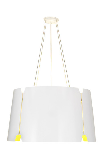 Ratchet Four Light Pendant in Sulfur Yellow & White (57|195327)
