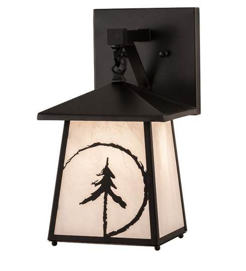 Evergreen Etch One Light Wall Sconce in Craftsman Brown (57|193757)