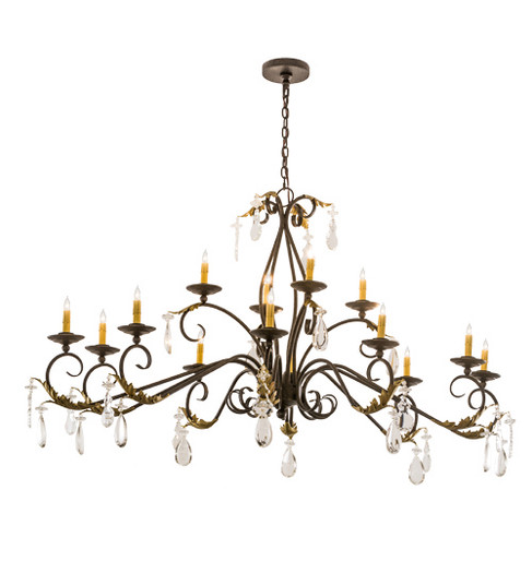 Windsor 14 Light Chandelier in Golden Bronze (57|187263)