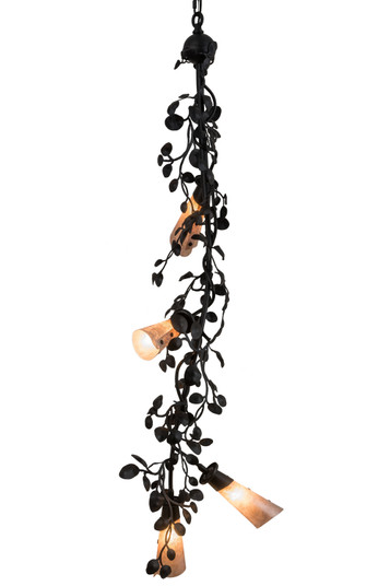 Vinca Vine Four Light Chandelier in Textured Black (57|185117)