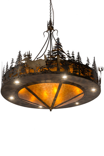 Deer At Dusk 14 Light Pendant in Dark Burnished Antique Copper (57|182896)