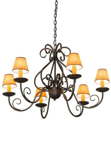 Jenna Six Light Chandelier in French Bronzed (57|182593)