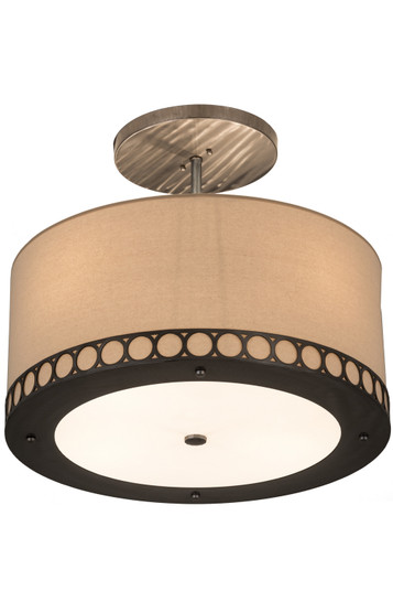 Cilindro Four Light Pendant in Satin Clear Steel (57|181526)