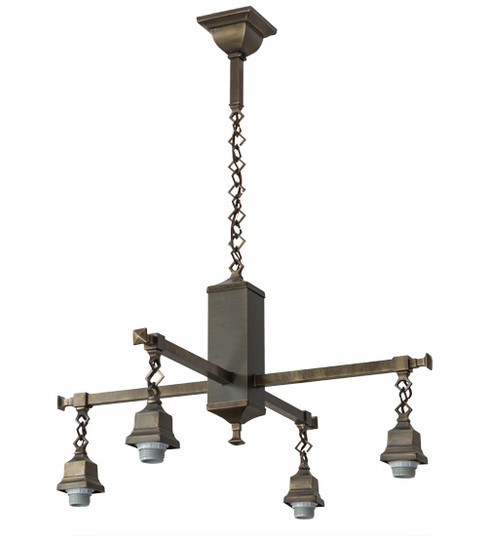 Chandelier Hardware Four Light Chandelier Hardware in Antique Brass (57|181218)