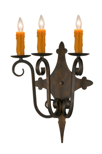 Angelique Three Light Wall Sconce in French Bronzed (57|180032)