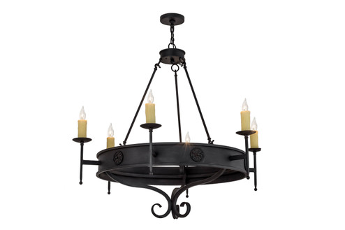 Lorenzo Six Light Chandelier in Black Metal (57|166957) Lorenzo Six Light Chandelier in Black Metal (57|166957)