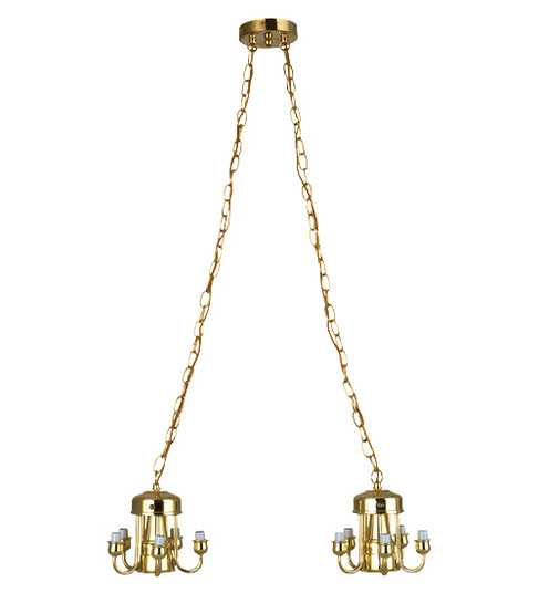 Billiard Pendant Hardware 12 Light Lamp Base And Fixture Hardware in Polished Brass (57|16343)