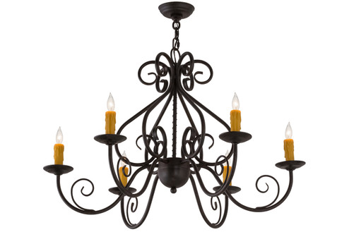 Jenna Six Light Chandelier in Chestnut Textured (57|160446)