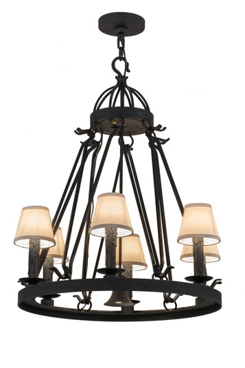 Lakeshore Seven Light Chandelier in Costello Black (57|157287)