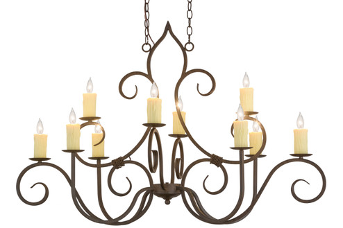Clifton Ten Light Chandelier in Classic Rust (57|156587)
