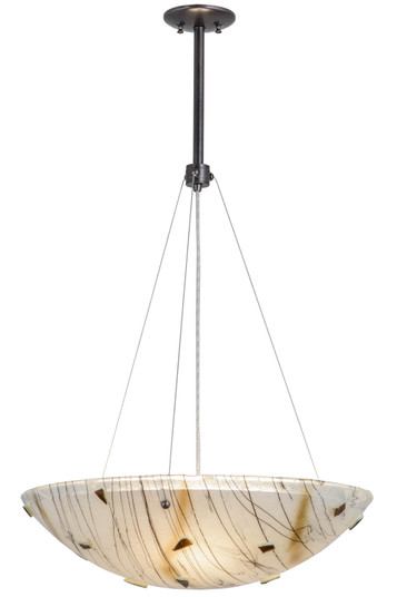Metro Fusion Three Light Inverted Pendant in Black Metal (57|156008)