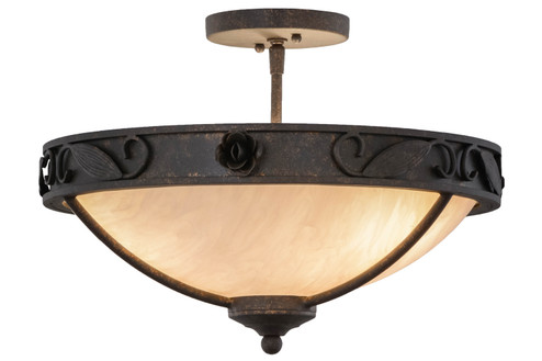 Arabesque Three Light Flushmount in Copper Rust (57|153947)