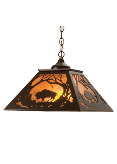 Buffalo At Dawn Two Light Pendant in Timeless Bronze (57|15375)