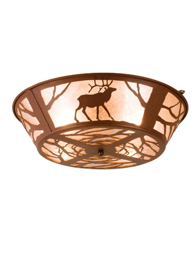 Elk On The Loose Four Light Flushmount in Rust (57|15311)