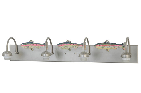 Trout Four Light Vanity Hardware in Nickel/Painted Trout (57|147870)