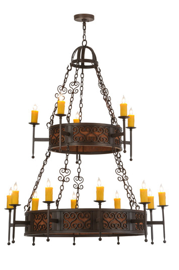 Toscano 15 Light Chandelier in Cafe Noir Natural Rust (57|145918)